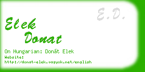 elek donat business card