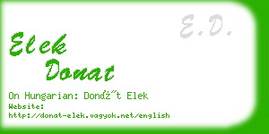 elek donat business card